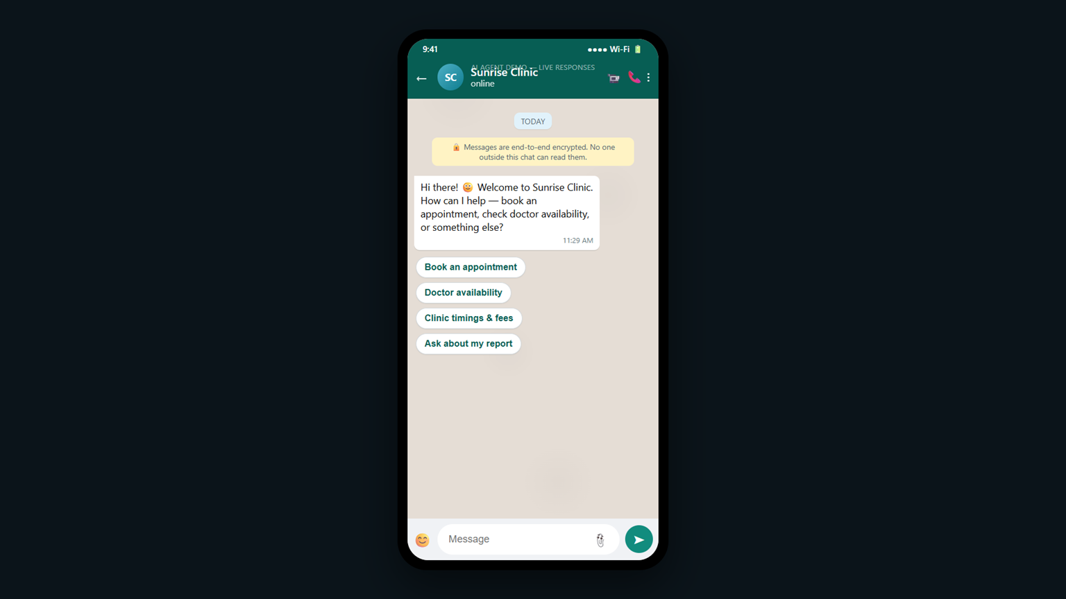 Healthcare WhatsApp AI